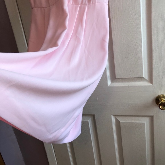 J.Crew Dress Blythe Tie Neck 365 Crepe Cap Sleeve Baby Pink sz 8 - Picture 8 of 9